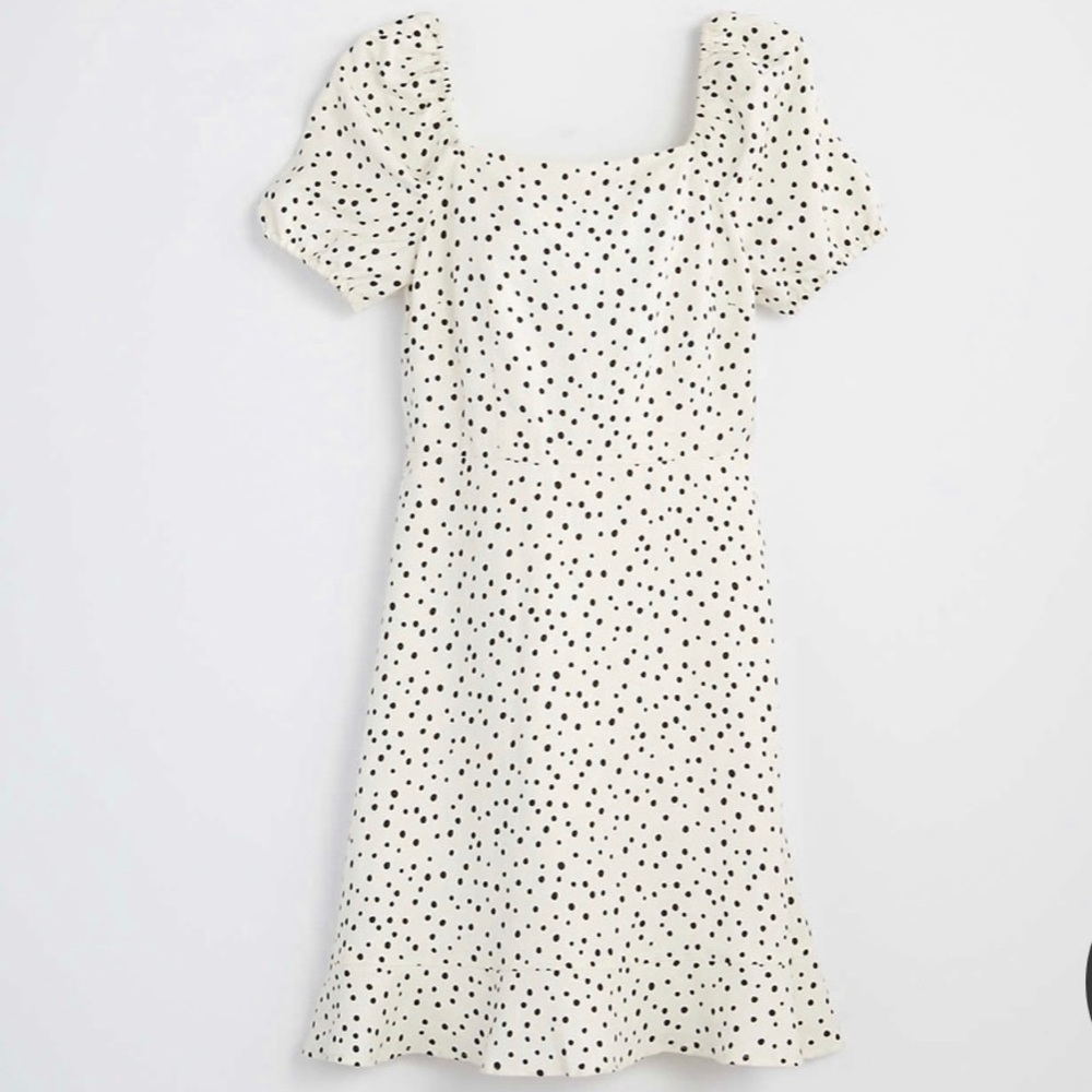 NWOT Loft Puff Sleeve Flare Dress